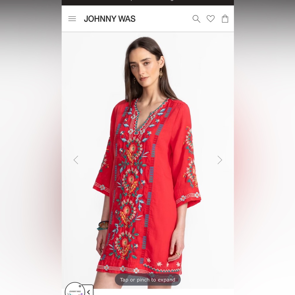 Johnny Was Seamed Swing Dress NWT size Large 2025